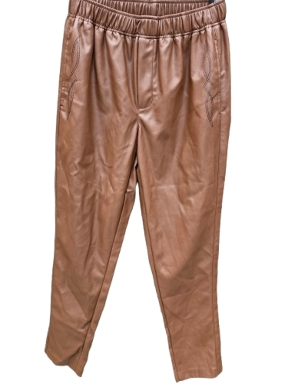 Ariat Faux Leather Pull on Jogger Pants Western Stitching Size XS
